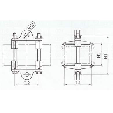 槽形母线挂吊金具