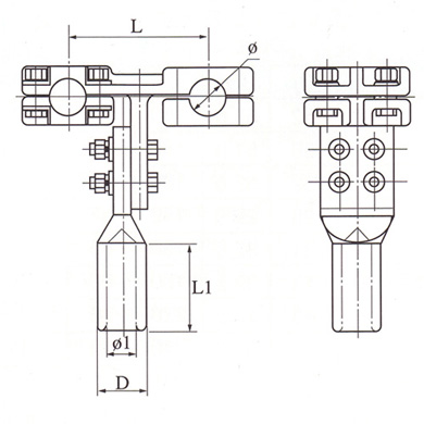 螺栓型双导线T形线夹